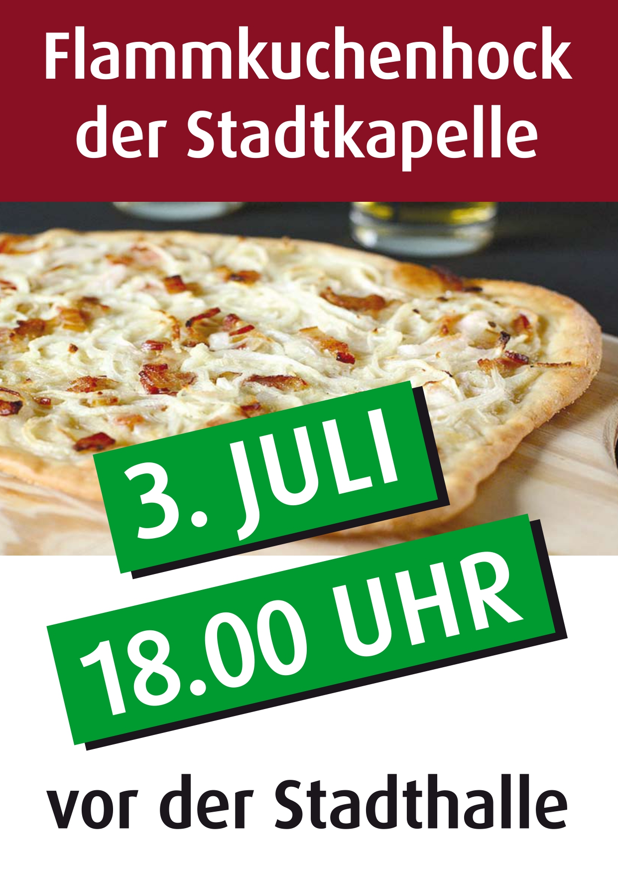 Flammkuchenhock der Stadtkapelle am 3. Juli